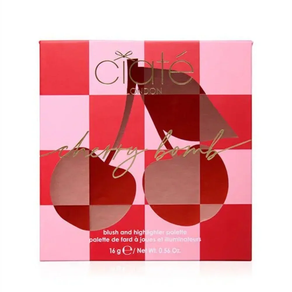 CIATE LONDON “Cherry Bomb” Blush‎ & Highlighter Palette (NEW IN PKG!)